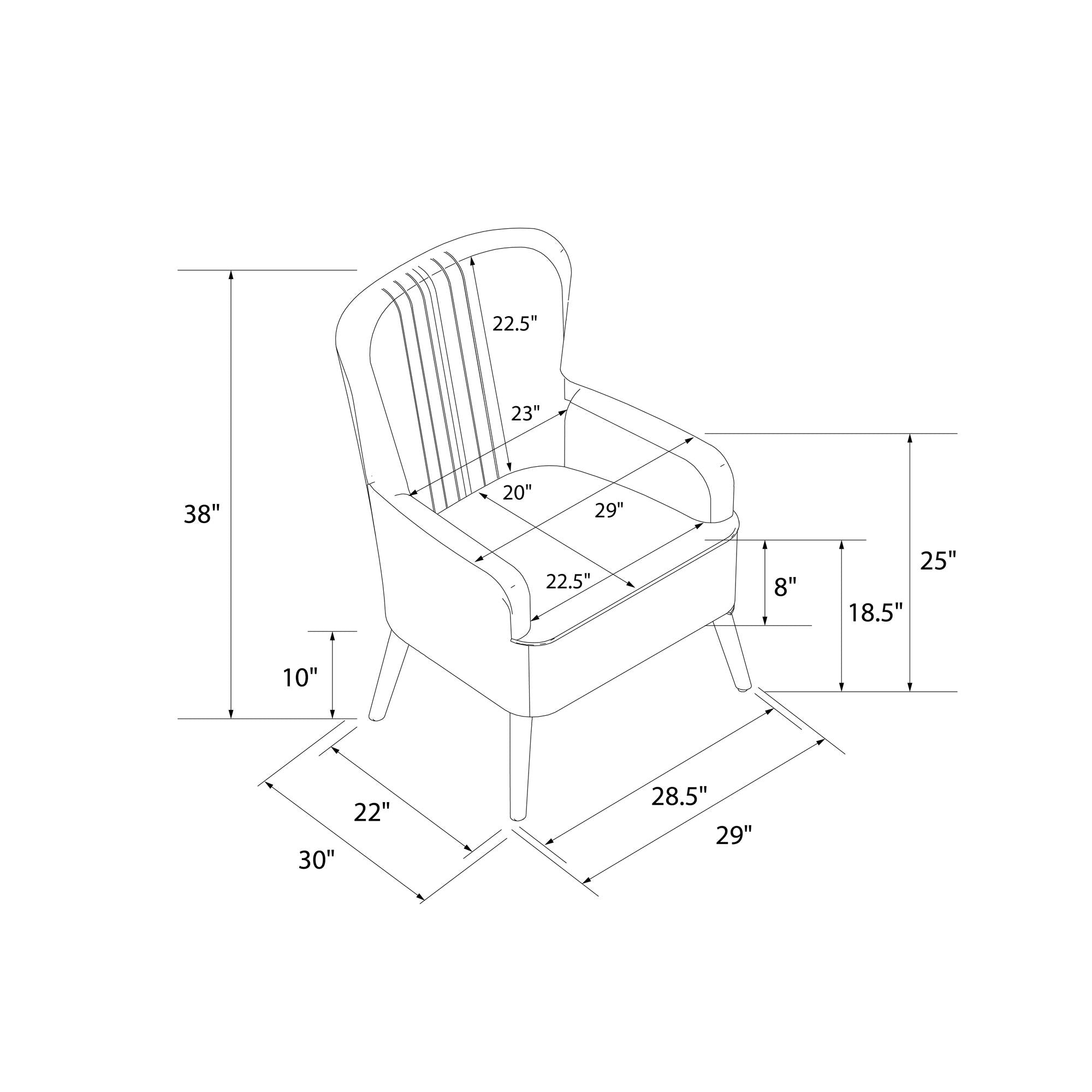 Novogratz William Accent Chair - White