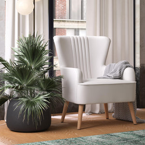 Novogratz William Accent Chair - White