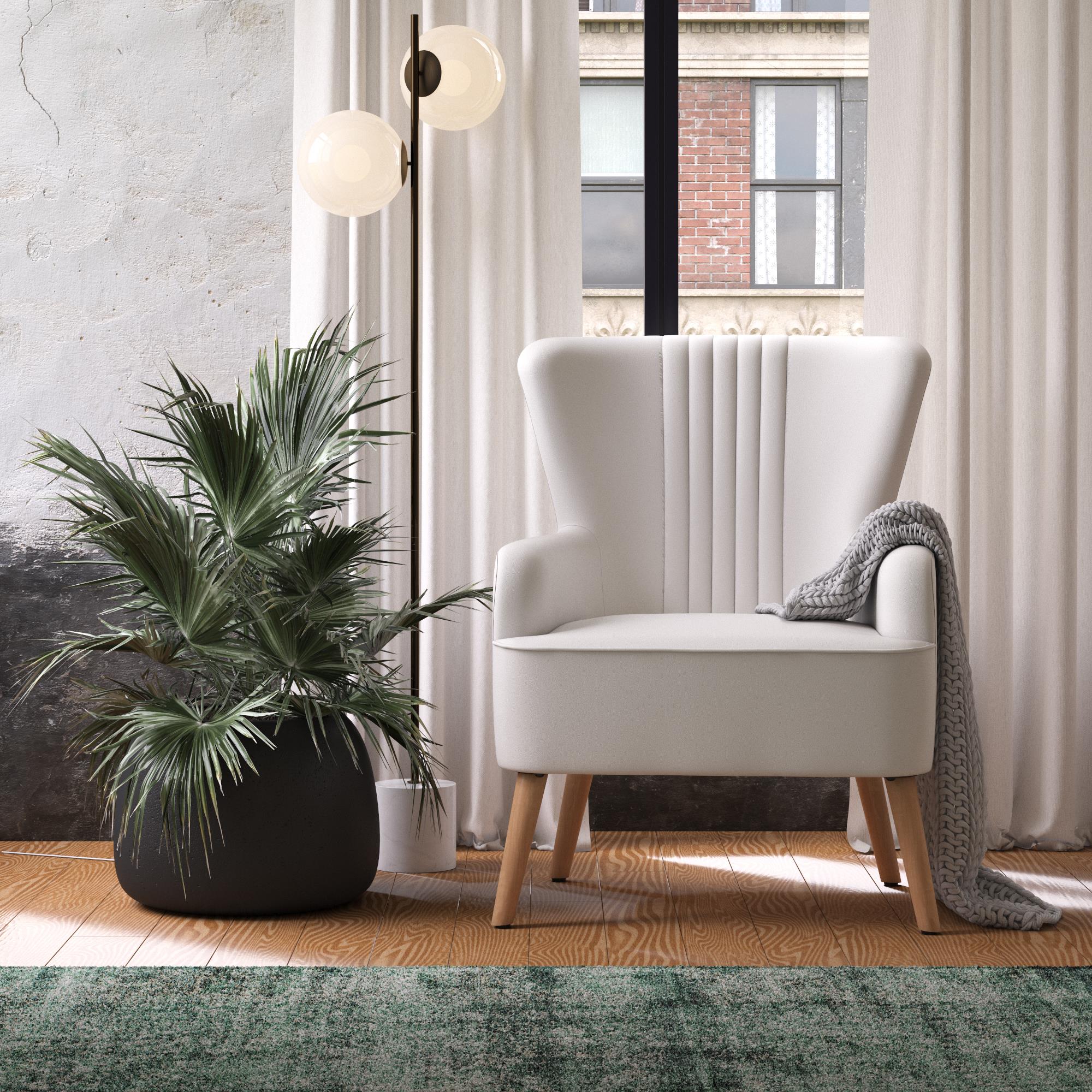 Novogratz William Accent Chair - White