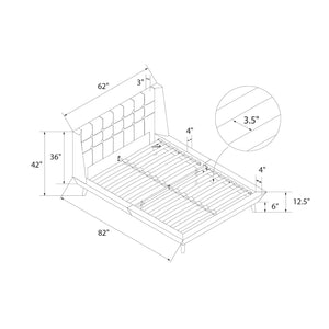DHP Aliyah Upholstered Bed Frame - Blue - Full