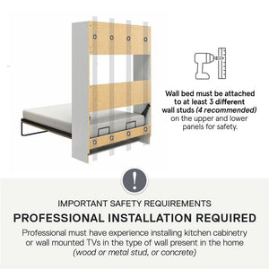 Signature Sleep Pinnacle Murphy Bed with Cabinets - Gray Oak - Queen