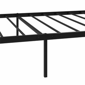 RealRooms Marva Twin Metal Bed Frame with Headboard - Black - Twin