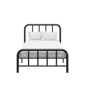 RealRooms Marva Twin Metal Bed Frame with Headboard - Black - Twin