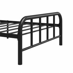 RealRooms Marva Twin Metal Bed Frame with Headboard - Black - Twin