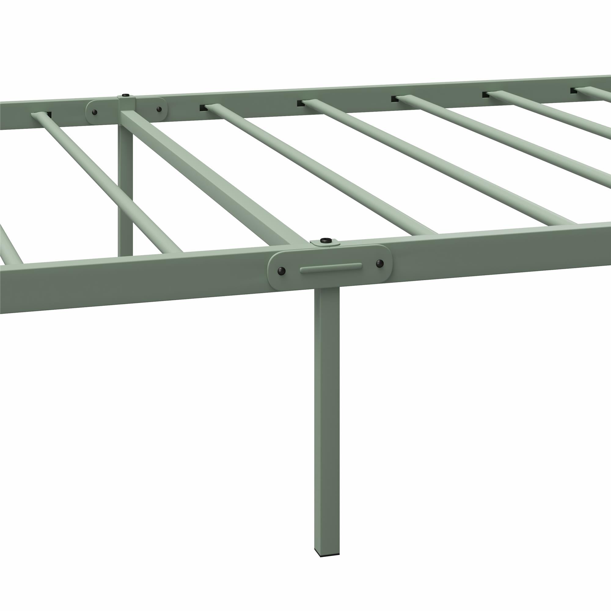 RealRooms Marva Twin Metal Bed Frame with Headboard - Pale Green - Twin