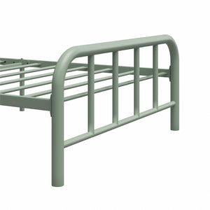 RealRooms Marva Twin Metal Bed Frame with Headboard - Pale Green - Twin