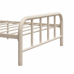 RealRooms Marva Twin Metal Bed Frame with Headboard - Parchment - Twin