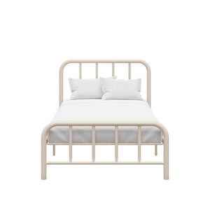 RealRooms Marva Twin Metal Bed Frame with Headboard - Parchment - Twin
