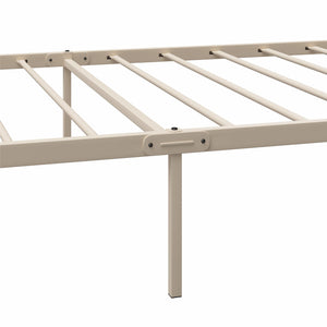 RealRooms Marva Twin Metal Bed Frame with Headboard - Parchment - Twin