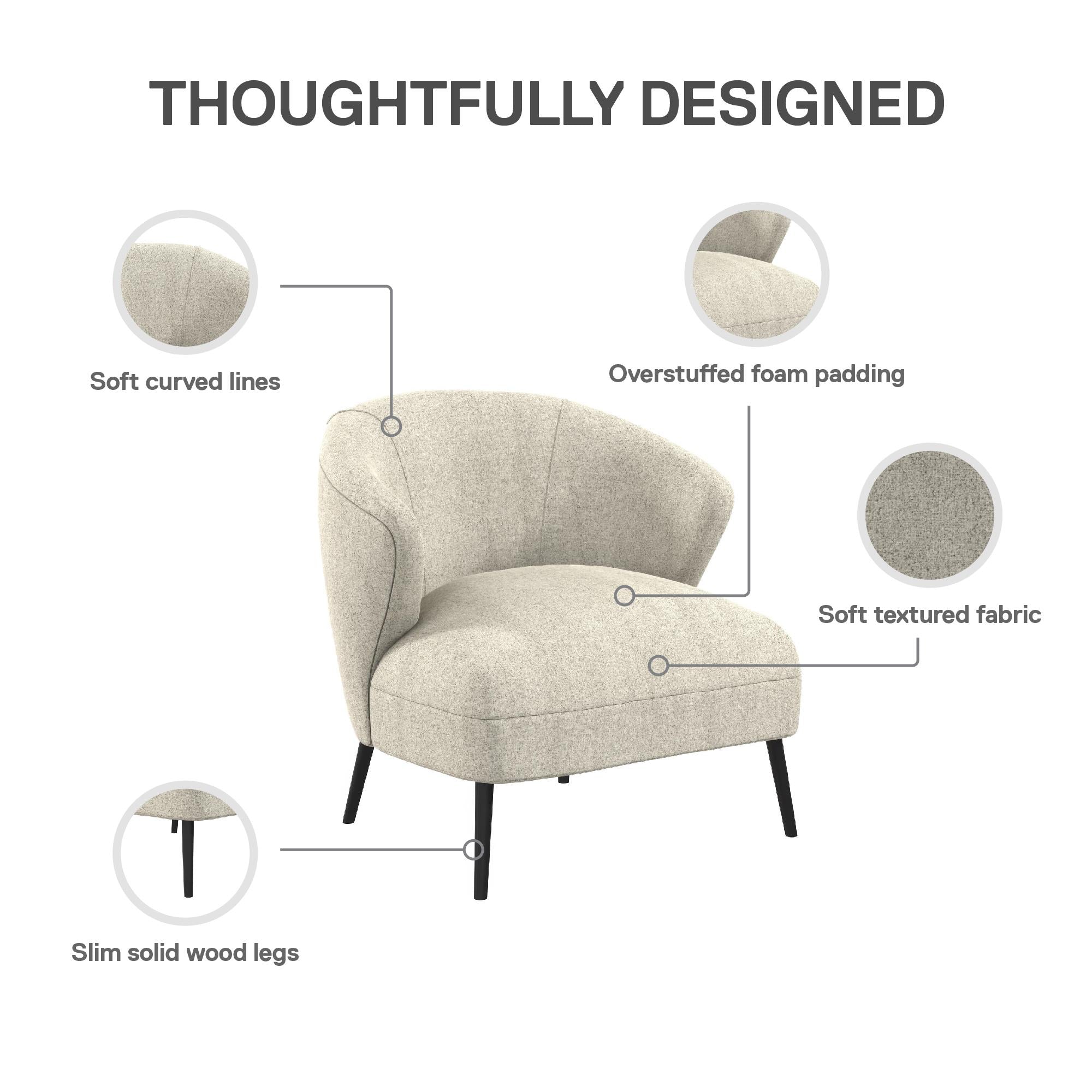 DHP Alice Accent Chair - Tan