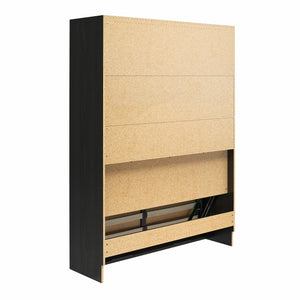 Novogratz Her Majesty Murphy Bed, Full Size - Black Oak - Full