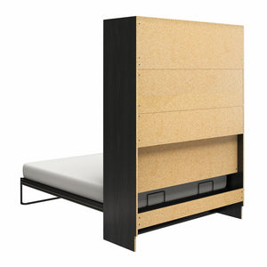Novogratz Her Majesty Murphy Bed, Full Size - Black Oak - Full