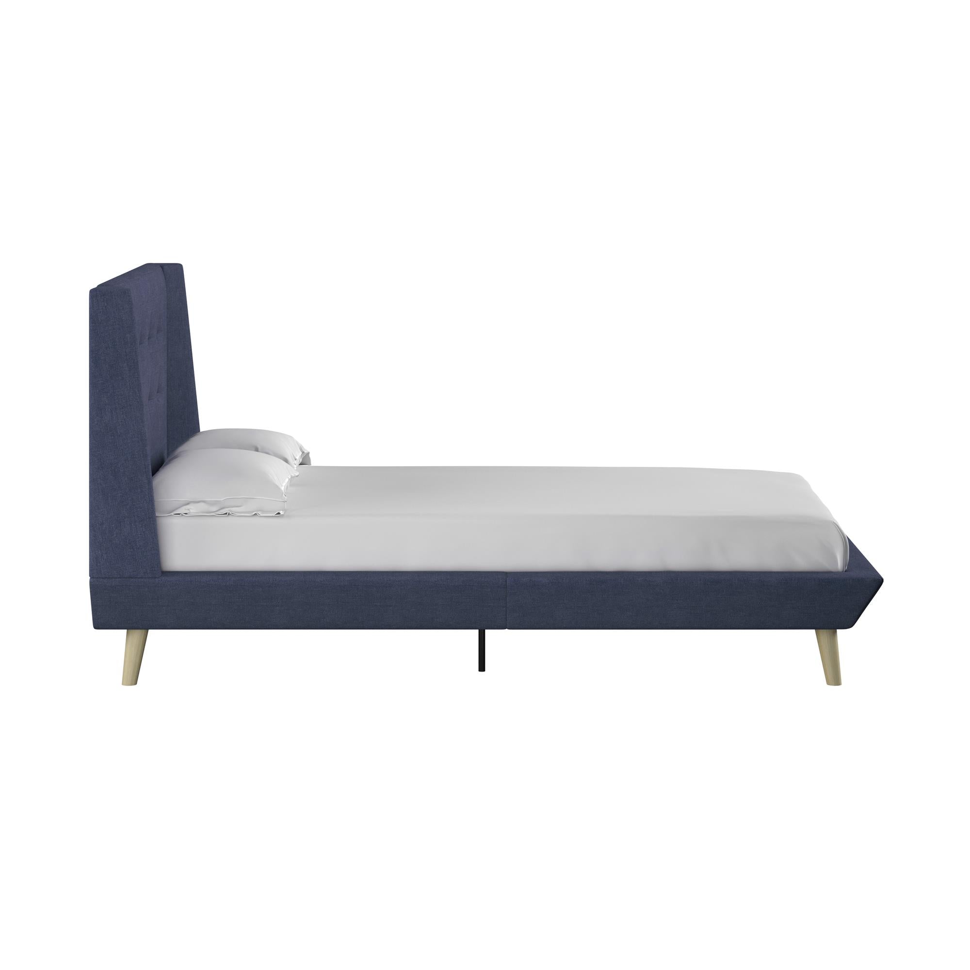 DHP Aliyah Upholstered Bed Frame - Blue - Twin