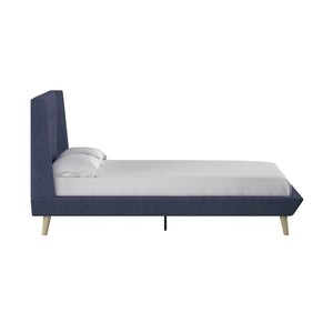 DHP Aliyah Upholstered Bed Frame - Blue - Twin