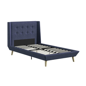 DHP Aliyah Upholstered Bed Frame - Blue - Twin