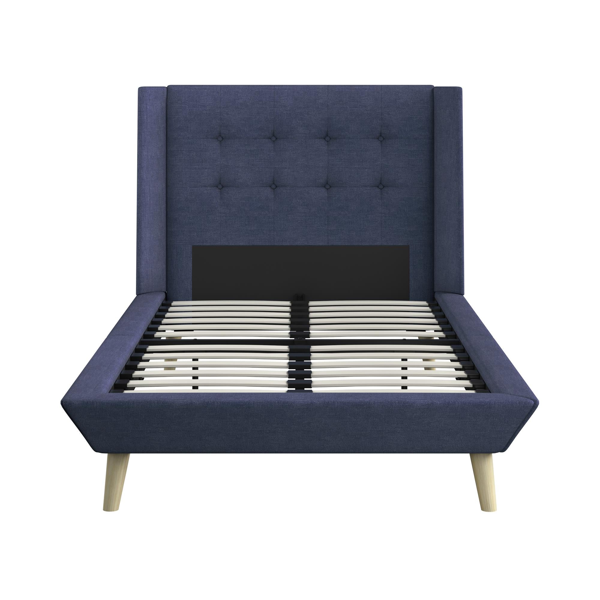 DHP Aliyah Upholstered Bed Frame - Blue - Twin