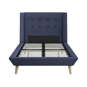 DHP Aliyah Upholstered Bed Frame - Blue - Twin