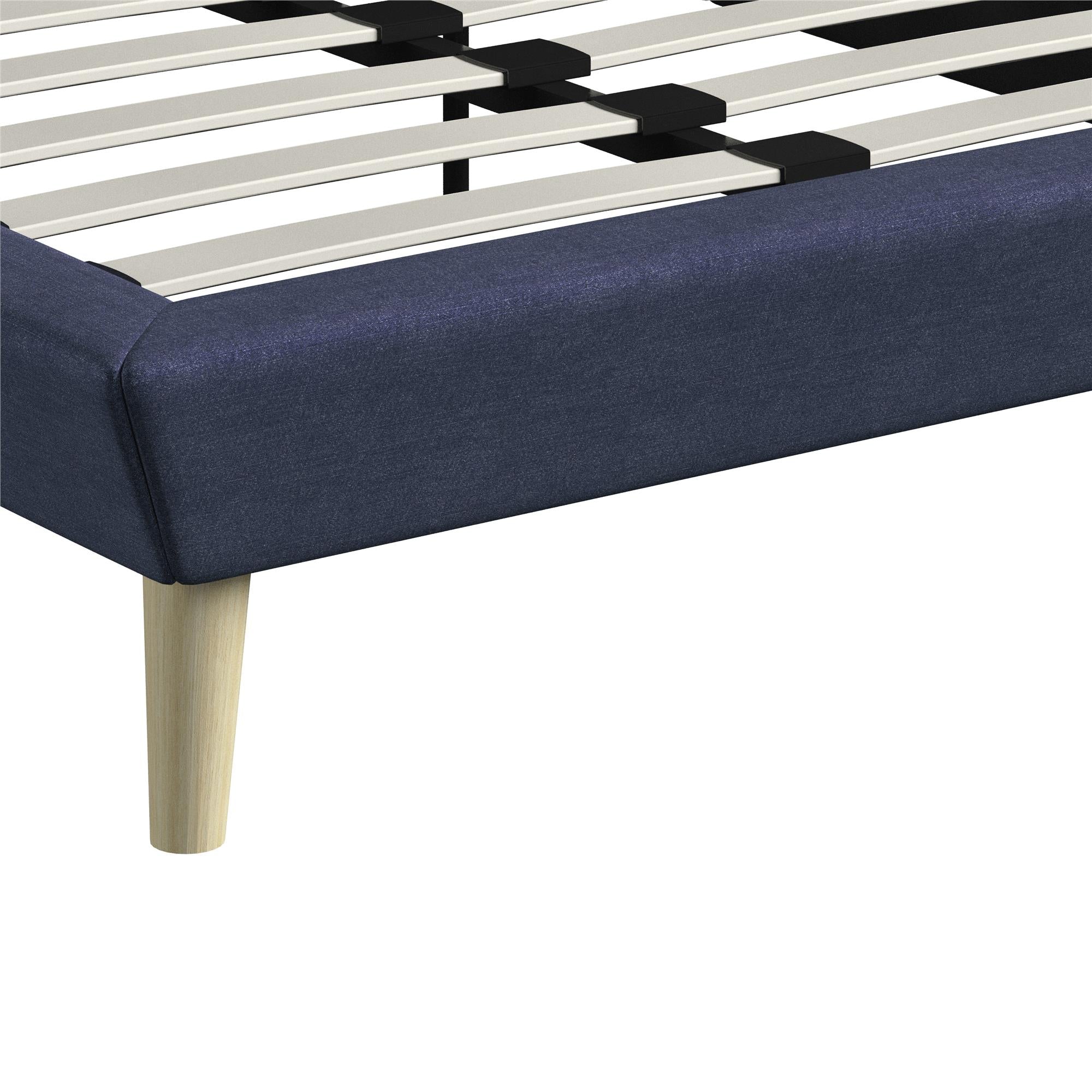 DHP Aliyah Upholstered Bed Frame - Blue - Twin