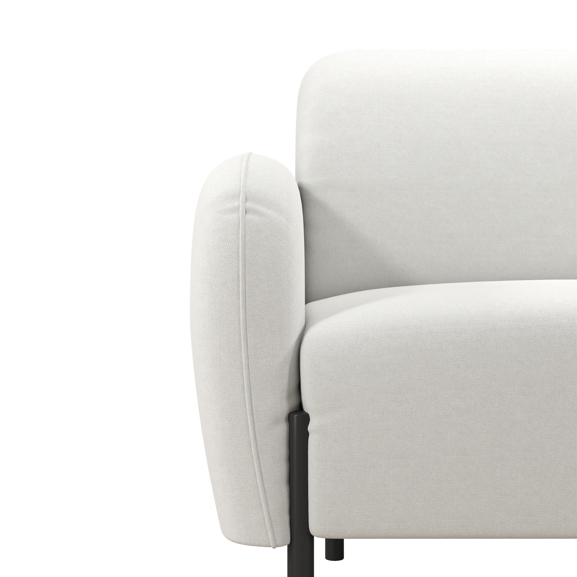 Mr. Kate Roxanne 73.5" Upholstered Sofa - Ivory Textured Chenille - 2-Seater