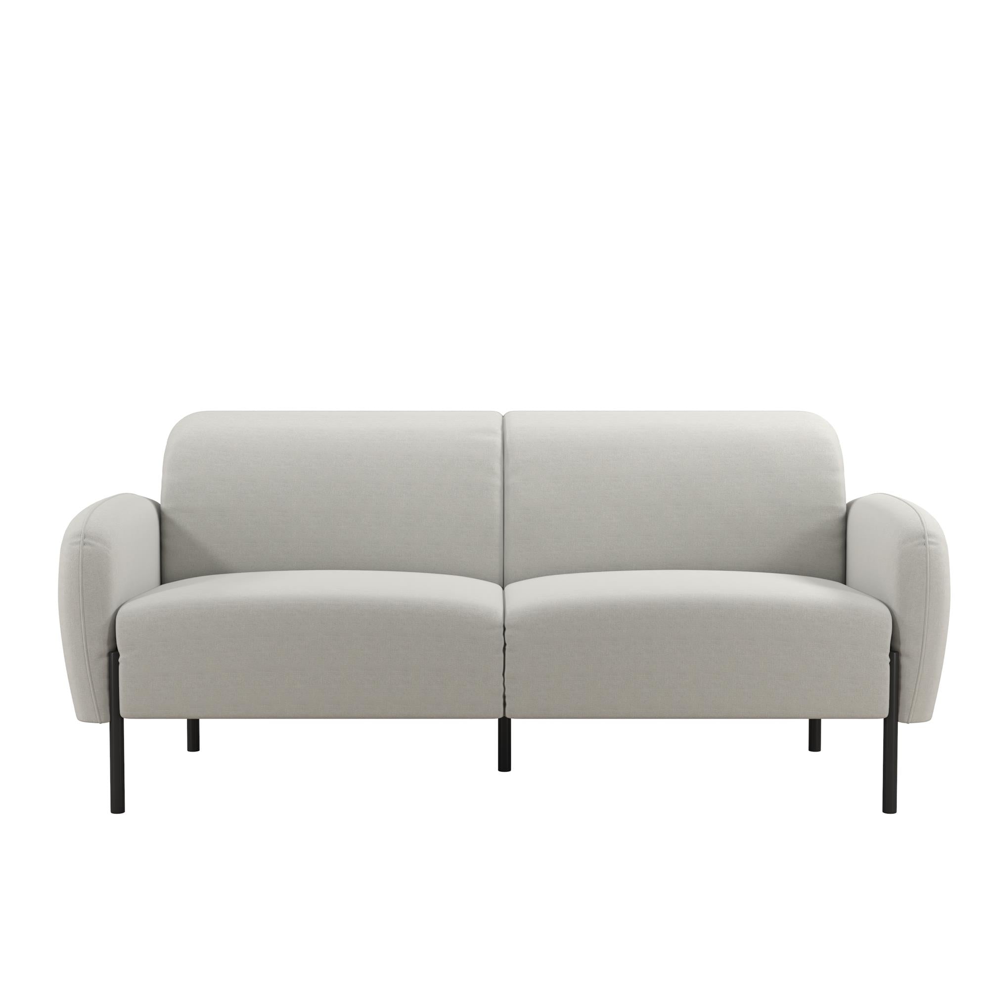 Mr. Kate Roxanne 73.5" Upholstered Sofa - Light Gray Textured Chenille - 2-Seater