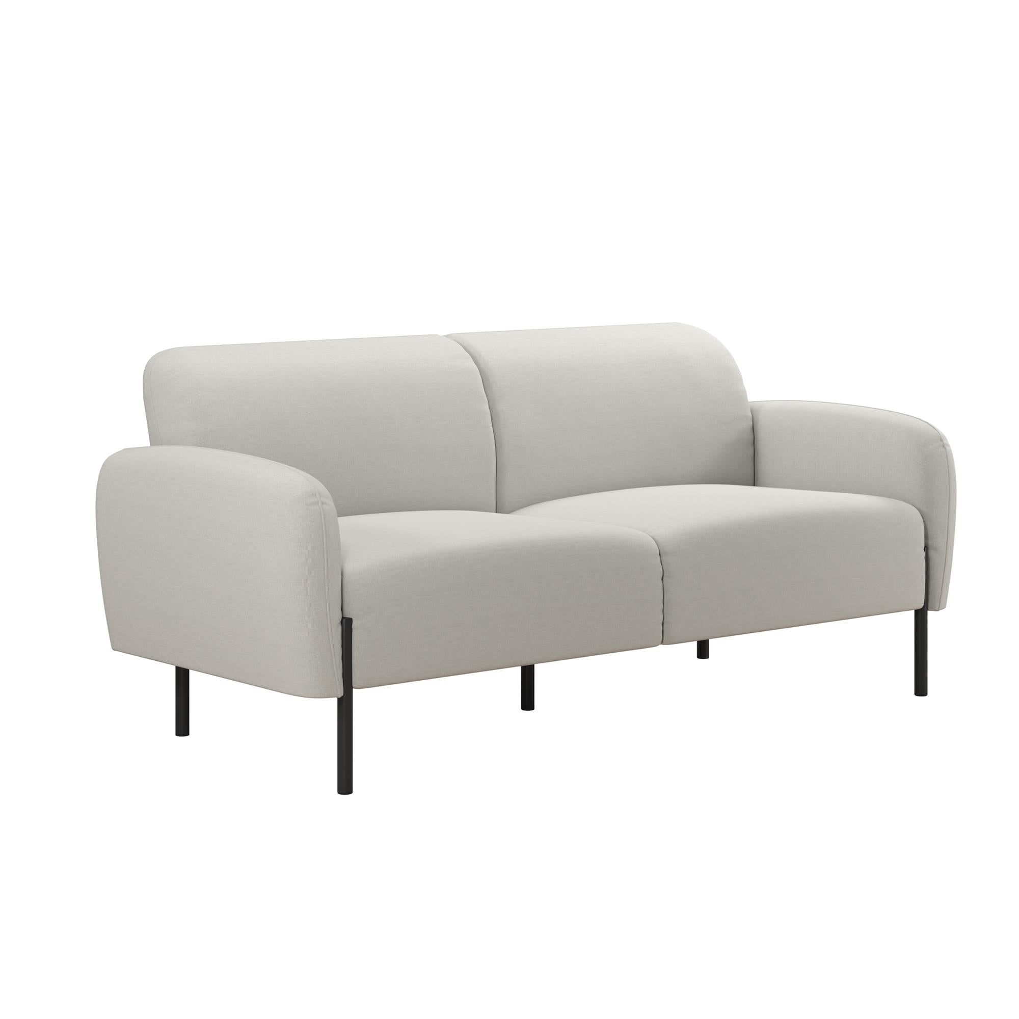 Mr. Kate Roxanne 73.5" Upholstered Sofa - Light Gray Textured Chenille - 2-Seater