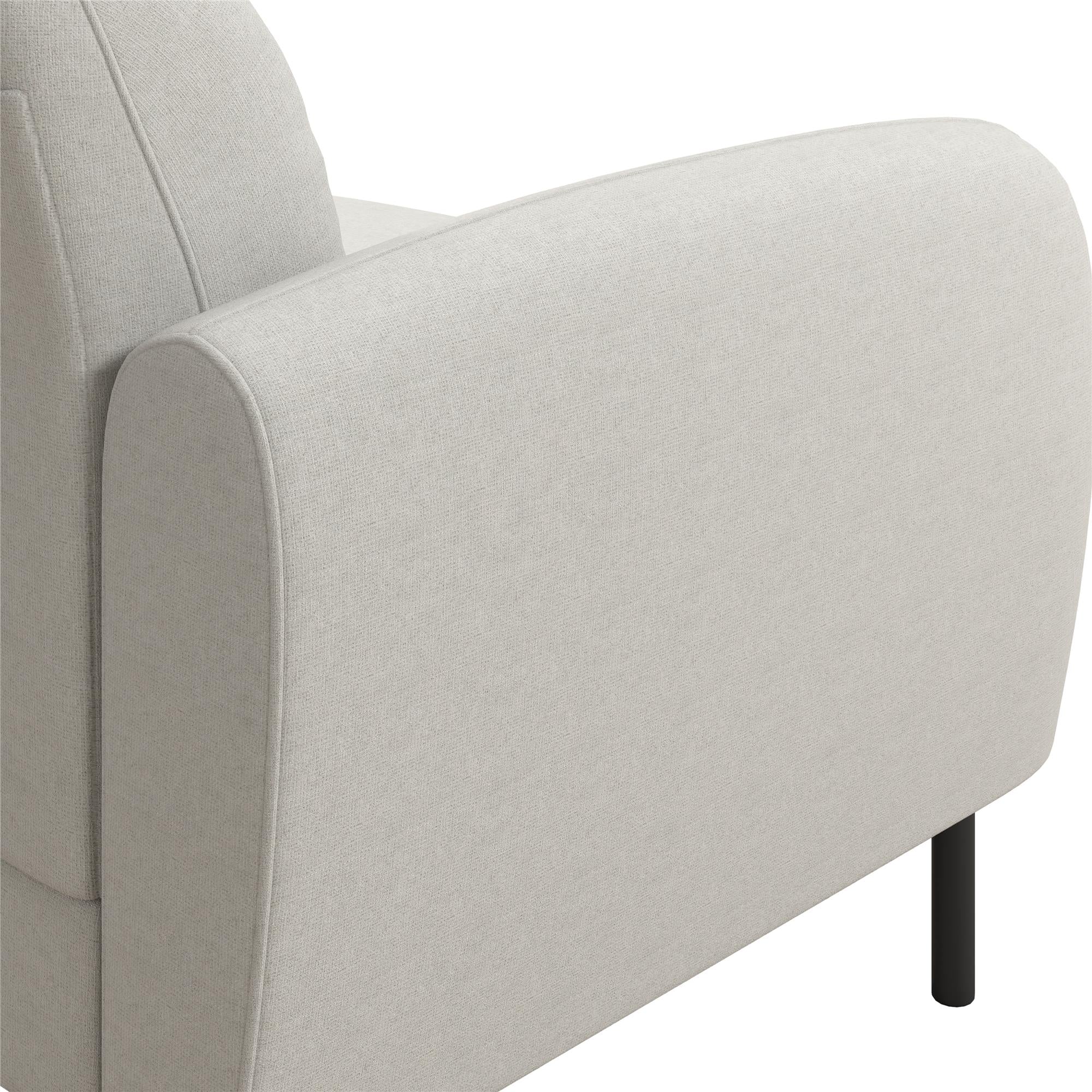Mr. Kate Roxanne 73.5" Upholstered Sofa - Light Gray Textured Chenille - 2-Seater