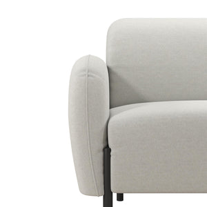 Mr. Kate Roxanne 73.5" Upholstered Sofa - Light Gray Textured Chenille - 2-Seater
