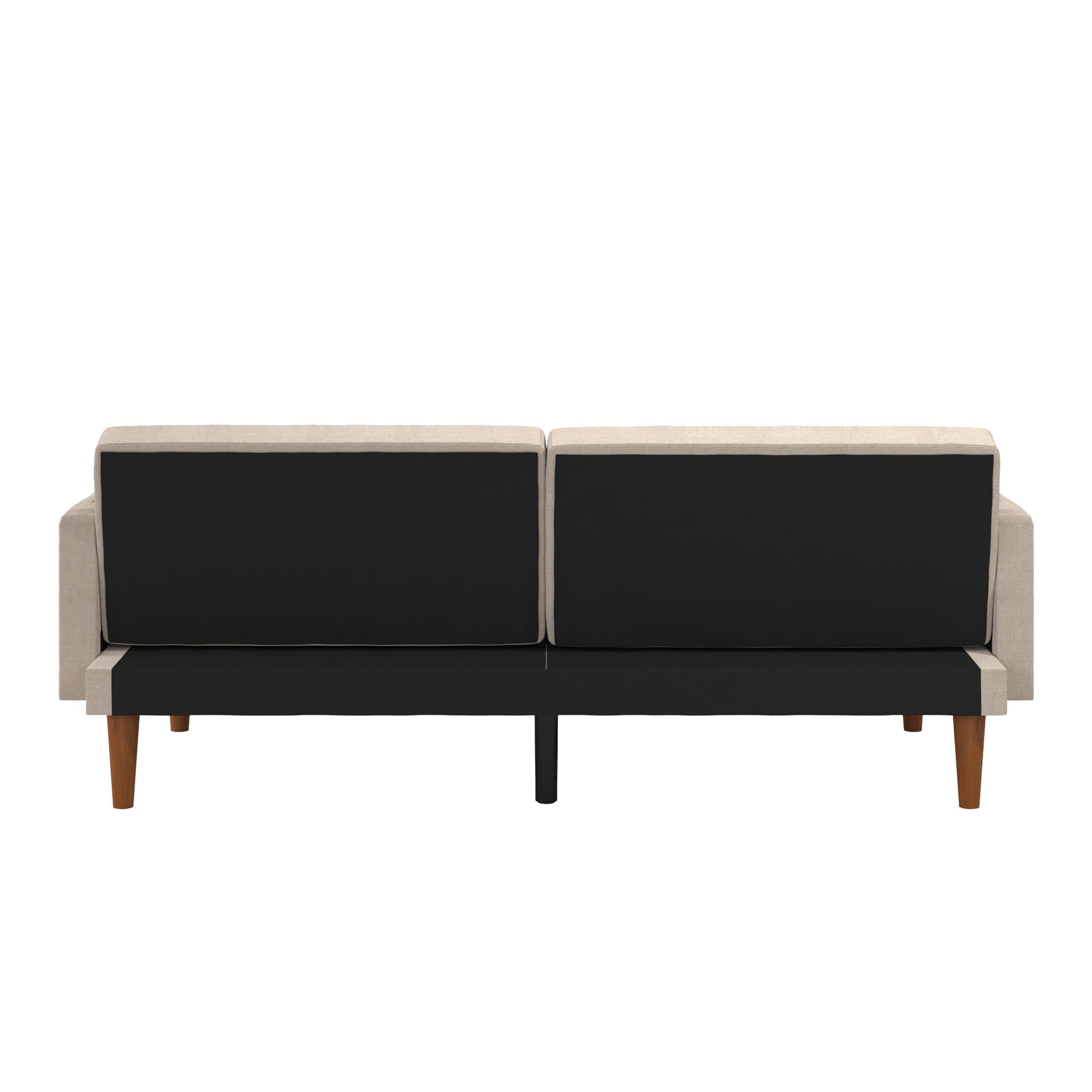 Novogratz Markham 80.5" Futon Sofa Bed - Sand Basket Weave - 3-Seater