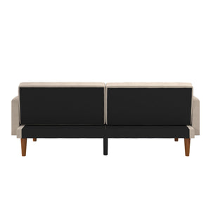 Novogratz Markham 80.5" Futon Sofa Bed - Sand Basket Weave - 3-Seater