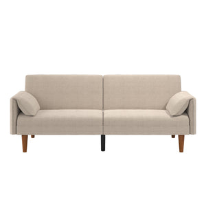 Novogratz Markham 80.5" Futon Sofa Bed - Sand Basket Weave - 3-Seater
