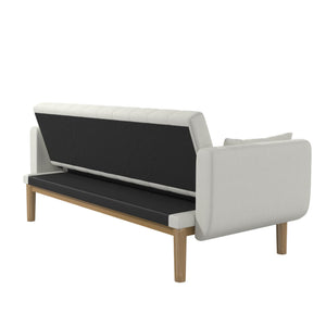 RealRooms Barrie Futon Sofa Bed - Ivory Teddy - 3-Seater