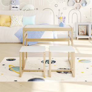 Max & Finn Signy 3-Piece Kids Activity Table Set - Blonde Oak