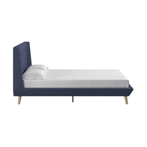 DHP Aliyah Upholstered Bed Frame - Blue - Queen