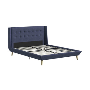 DHP Aliyah Upholstered Bed Frame - Blue - Queen