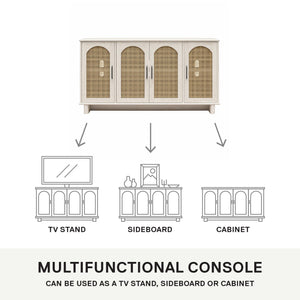 Ameriwood Home Multi-Use Console Cabinet for 65' TVs - White Oak