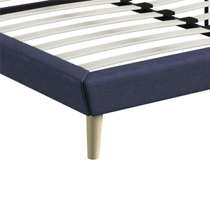 DHP Aliyah Upholstered Bed Frame - Blue - Queen