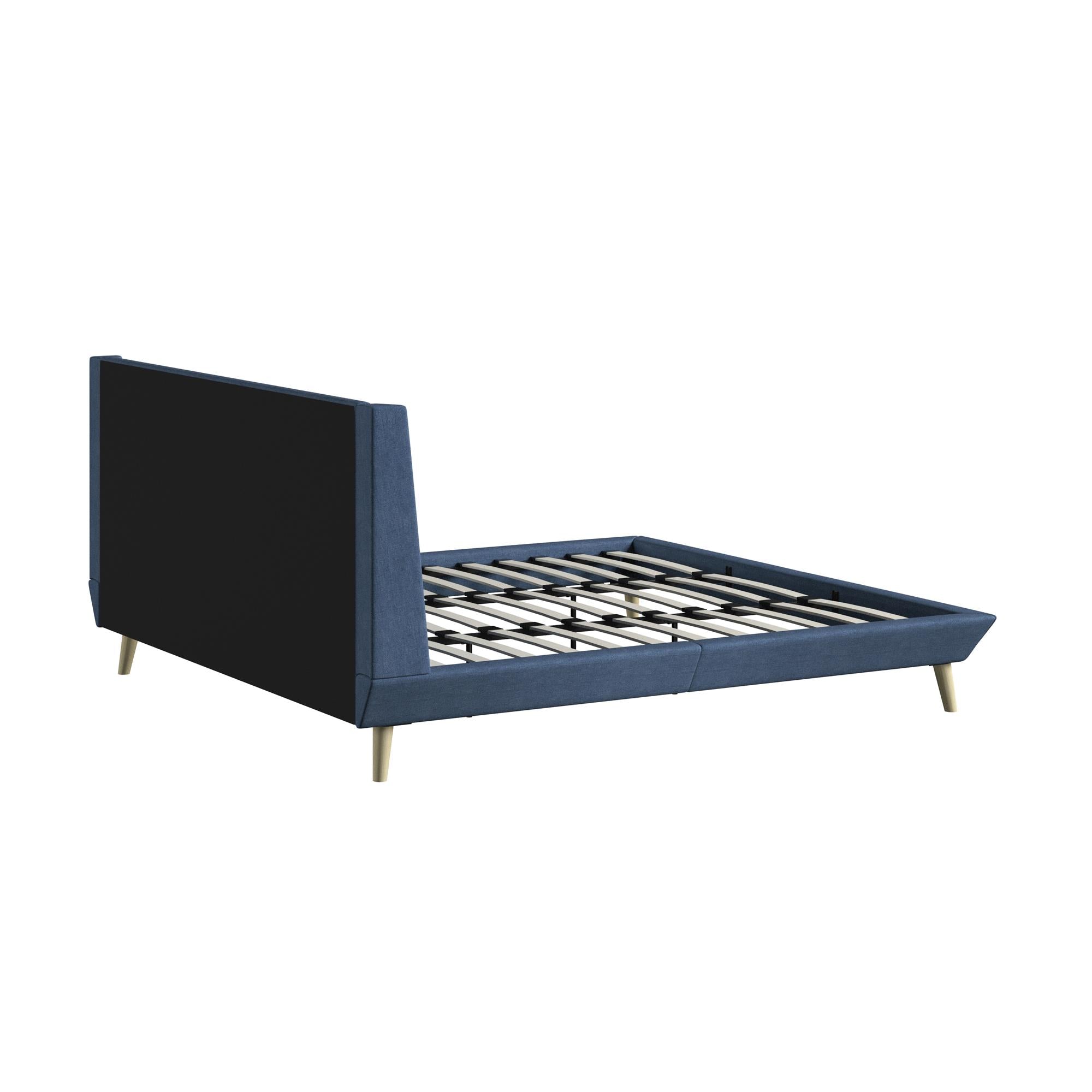 DHP Aliyah Upholstered Bed Frame - Blue - King