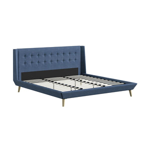 DHP Aliyah Upholstered Bed Frame - Blue - King