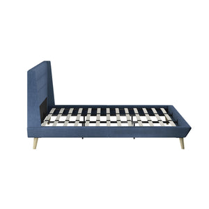 DHP Aliyah Upholstered Bed Frame - Blue - King