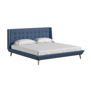 DHP Aliyah Upholstered Bed Frame - Blue - King