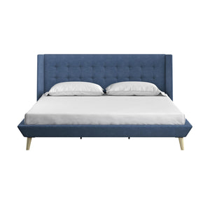 DHP Aliyah Upholstered Bed Frame - Blue - King