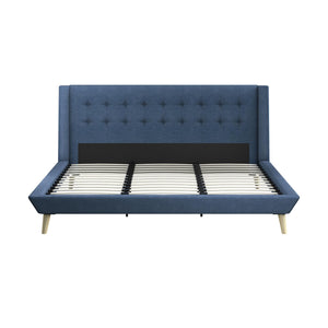 DHP Aliyah Upholstered Bed Frame - Blue - King