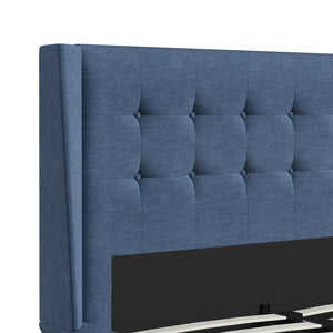 DHP Aliyah Upholstered Bed Frame - Blue - King