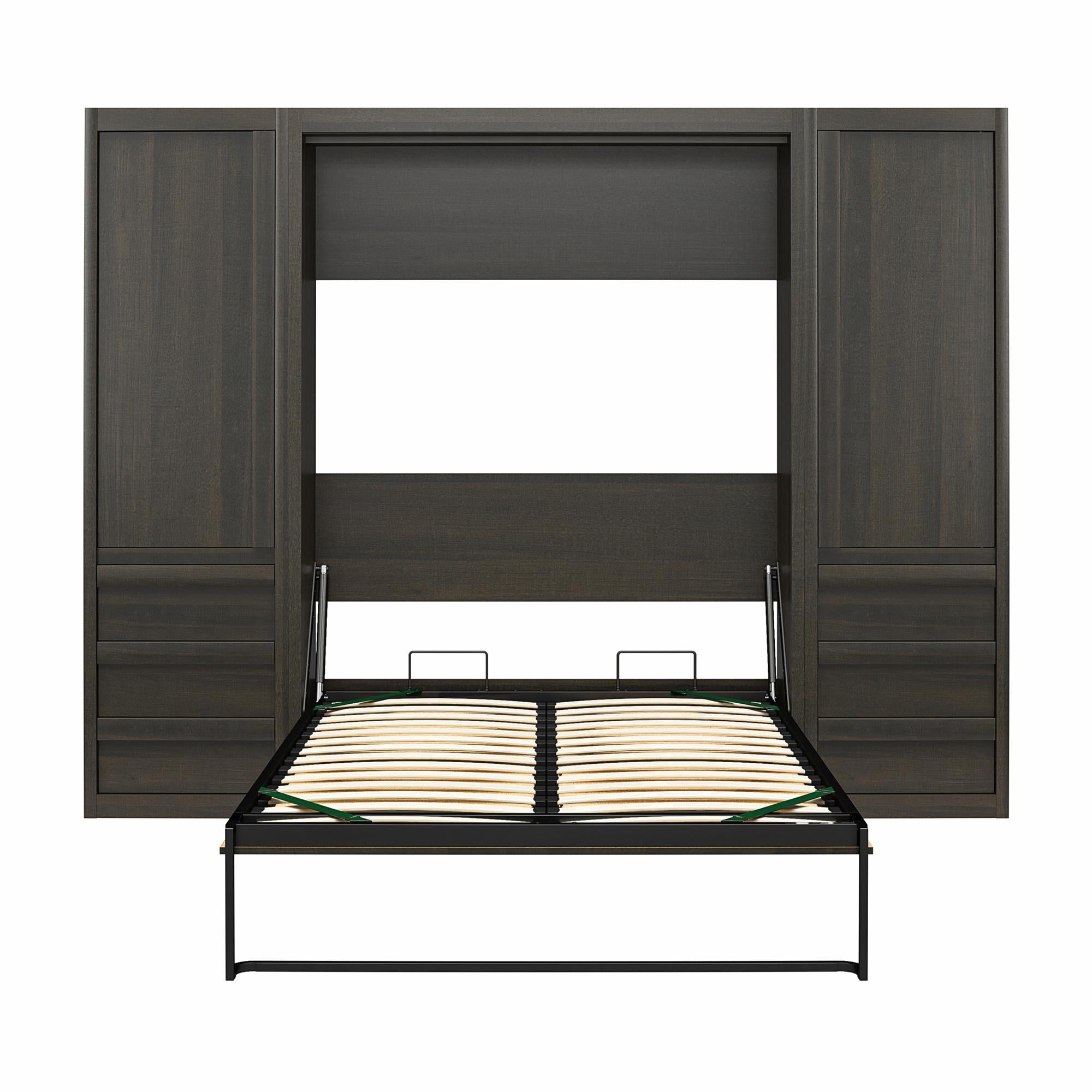 Signature Sleep Paramount Murphy Bed with Armoire Cabinets - Espresso - Queen