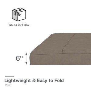 DHP Willow 6" Polyester Futon Mattress - Tan - Full