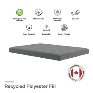 DHP Willow 6" Polyester Futon Mattress - Gray - Full