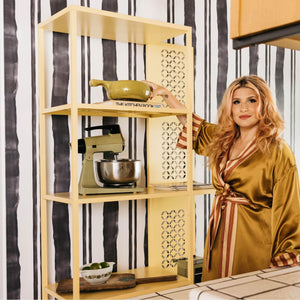 Mr. Kate Annie Tall Metal 2 Door Cabinet - Yellow