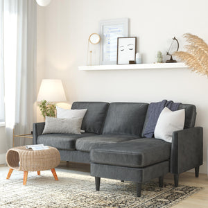 Mr. Kate Winston Reversible Sofa Sectional - Dark Gray