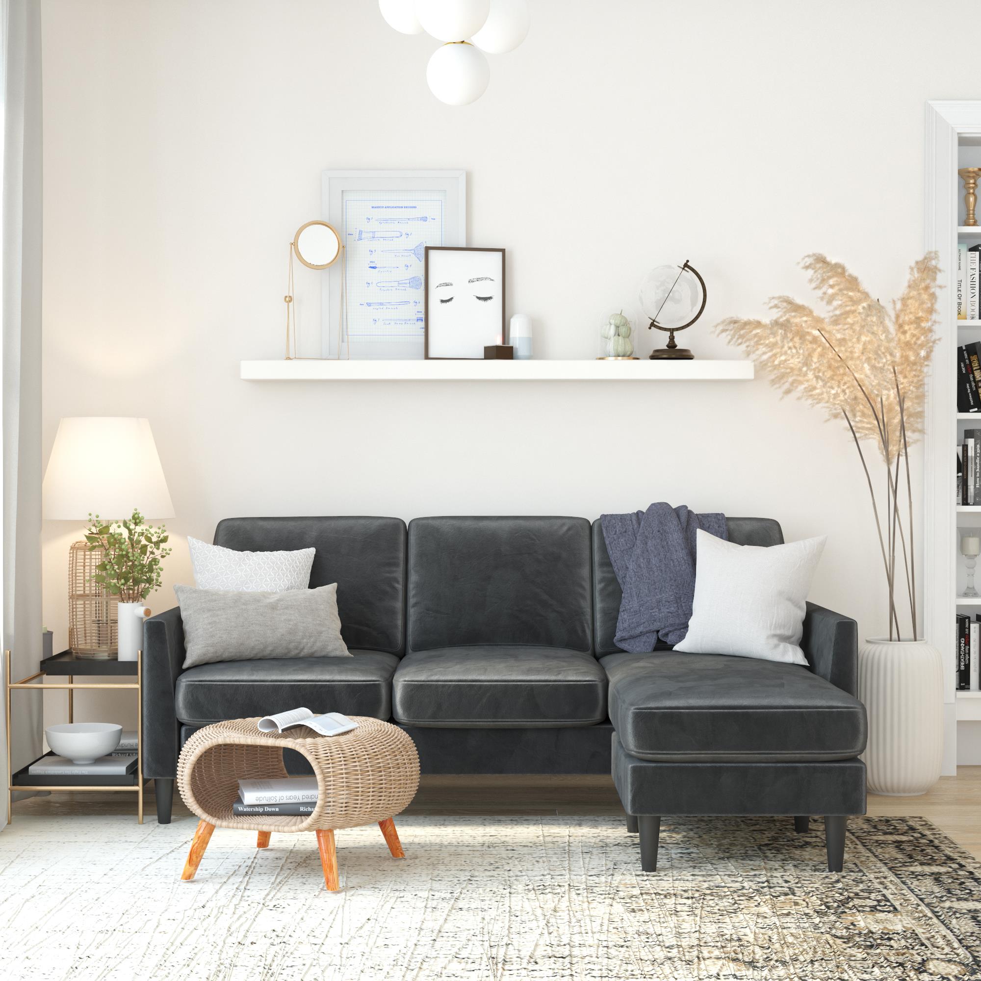 Mr. Kate Winston Reversible Sofa Sectional - Dark Gray