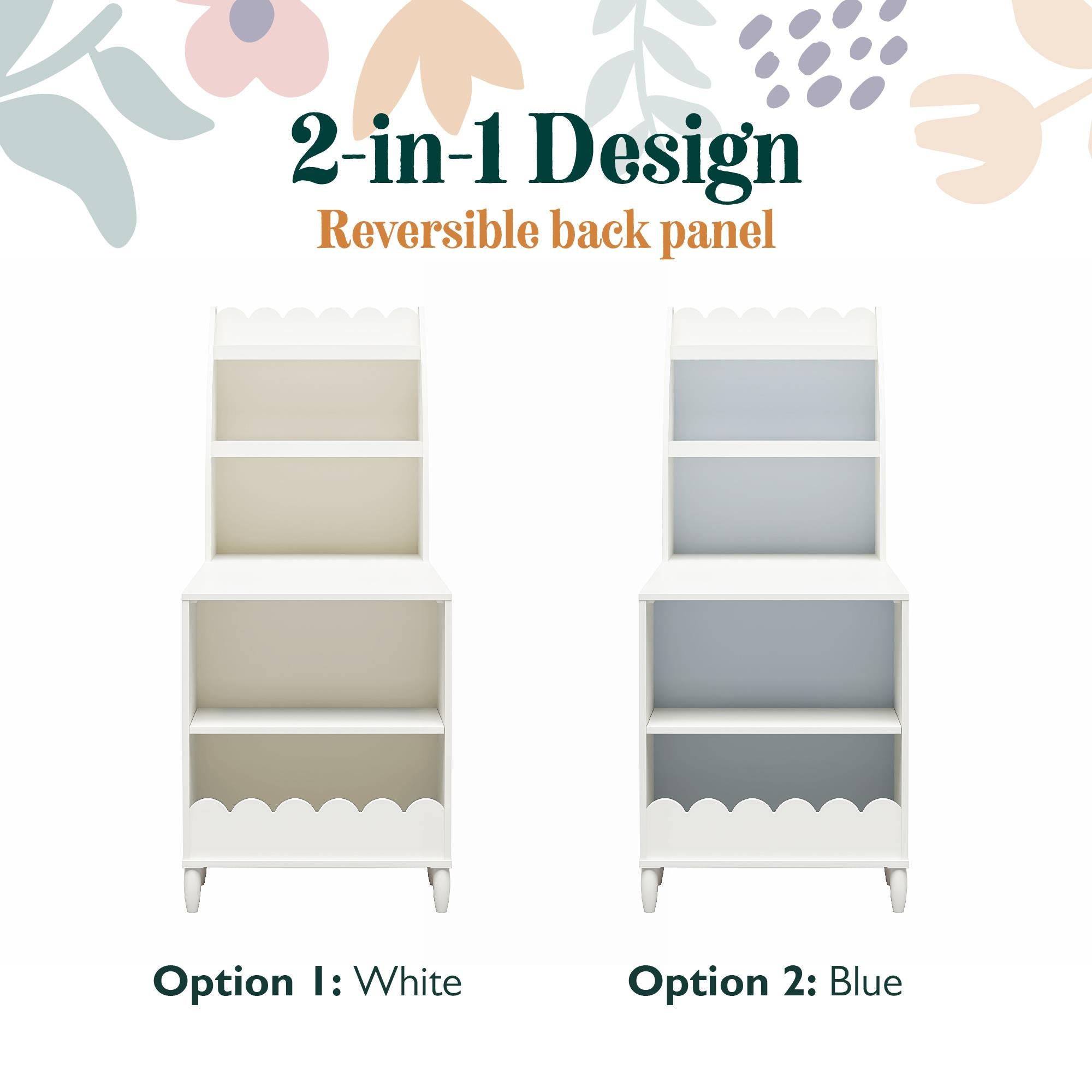Max & Finn Cloud Kids' Desk with Shelves - White